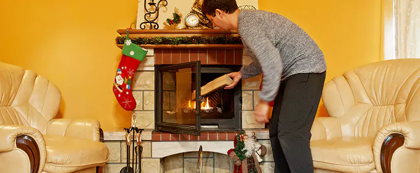 Rusted Metal Fireplace Restoration in Springfield, Illinois